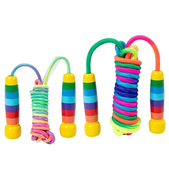 Vaikai, praleidžiantys virvę, 2,5m/5m reguliuojama praleidimo virvė vaikams su rankena, praleidžianti virvę berniukams ir mergaitėms