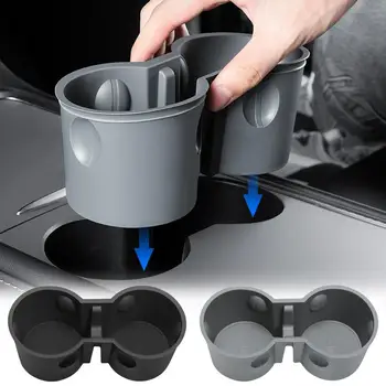 Vandens puodelio laikiklis Tes-la Model 3 Y Centrinės konsolės priedai Neslidūs Netoksiški netoksiški bekvapiai automobilių padėkliukai Juoda Pilka