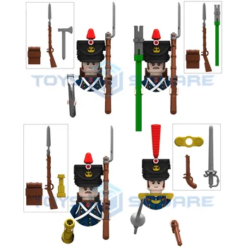 Viduramžių prancūzų artilerijos karininko modelio blokai MOC kaladėlių rinkinys Dovanų žaislai vaikams