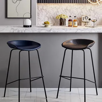 Virtuvės prekystalio baro kėdės Šiaurės šalių svetainės dizainas Minimalistinės valgomojo kėdės Kempingo kompiuteris Taburete Alto sodo baldai