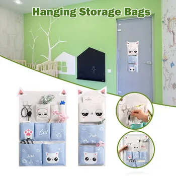 Vonios kambario sieninis kabantis krepšys kūdikio kabantis krepšys su 3/7 kišeniniu sulankstomu vonios makiažo krepšio dėklu Kelioninis sausas kosmetikos krepšys