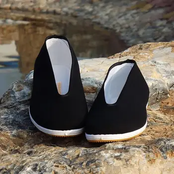Vyrų tradiciniai kinų kung fu medvilninio audinio batai Tai-chi kovos meno treniruočių sportbačiai Kvėpuojanti nešiojama sportinė avalynė
