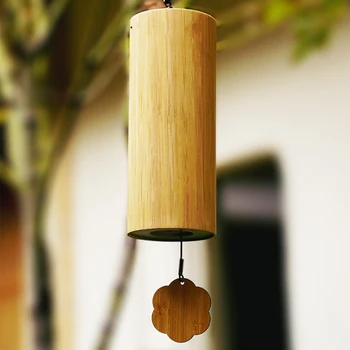 Vėjo varpeliai Bambuko medžiagos akordas Rankų darbo lauko sodo terasa Namų dekoravimas Meditacija Joga Muzikos dalys Garsas Gydančios dovanos