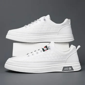White Shoes Vyriški rudens jaunimo sportiniai vyriški bateliai 2023 Nauji jaunimo vasaros grynai balti laisvalaikio sportbačiai