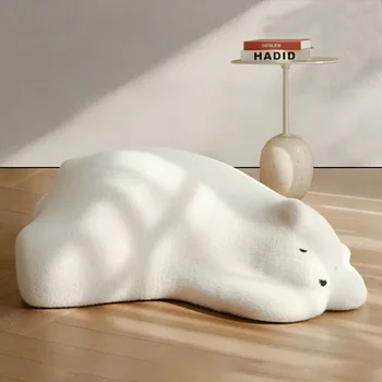 Wuli Miegantis lokys Šiaurietiška tingi sofa Animal Seat Creative Polar Bear Vaikų kėdė Įžymybė Gulintis lokys Atlošo pagalvė