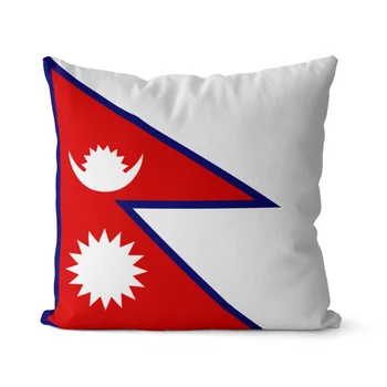 Wuzidream Nepalo vėliavos pagalvės užvalkalas Dekoravimo pagalvės dėklas Dekoratyvinis mesti pagalvės užvalkalas sofos pagalvėlės užvalkalui