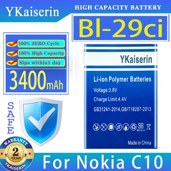 YKaiserin baterija Bl-29ci Bl29ci 3400MAh skirta Nokia C10 Bateria