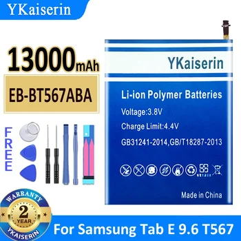 YKaiserin planšetinio kompiuterio baterija Samsung Galaxy Tab E 9.6 SM-T560 SM T560 T567 T567V SM-T560NU EB-BT567ABA 13000mAh Bateria