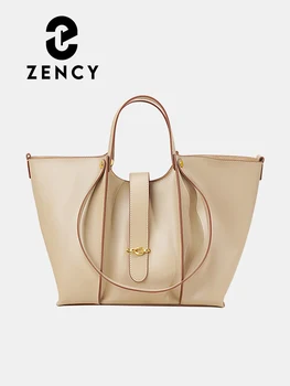 Zency Ladies Bag Luxury Brand Soft Geniune Leather Moteriška rankinė Didelė talpa pirkėjams Kelionės Didelės piniginės Bolso Mujer