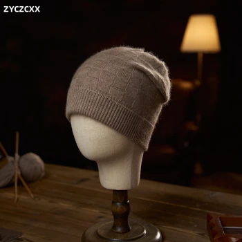 ZYCZCXX 2023 Nauja Unisex skrybėlė Grynas kašmyras Kieta minkšta šilta megzta kepurė Aukštos kokybės vyriška žieminė skrybėlė Kasdienė moteriška kepurė