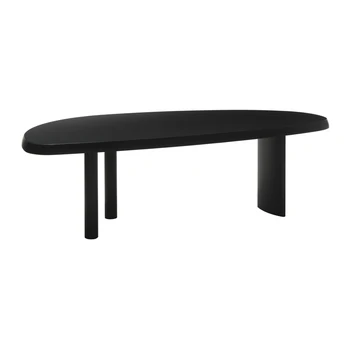 šiaurietiškas akmenimis grįstas stalas, darbo stalas, modernus minimalistinis biuro stalas, medžio masyvas