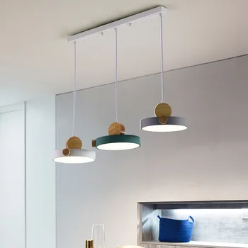 Šiaurietiškas modernus paprastas LED šviestuvas Restorano baro lova trys viengalviai maži individualizuoti kūrybinio dizaino šviestuvai