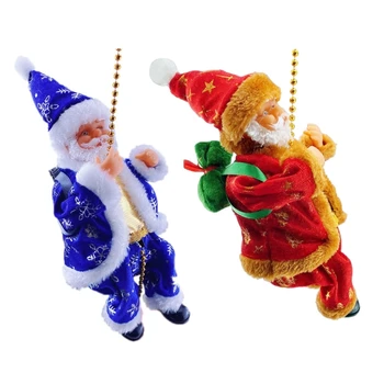 Šventinis Kalėdų senelio žaislas su elektrinėmis laipiojimo kopėčiomis Kalėdoms Juokingi dizainai Naujas