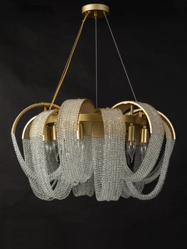 Šviesa Prabangus kutų krištolo šviestuvas Svetainėje Postmoderni valgomojo lempa Miegamasis Viešbučio inžinerijos meno lempos