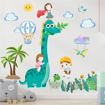 Žaidimas su animaciniais dinozaurais Sienų lipdukai vaikams Miegamojo dekoravimas 