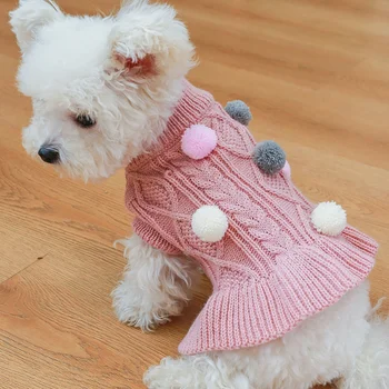 Žiemos šuo Šiltas megztinis Šuniukas Naminių gyvūnėlių drabužiai mažiems šunims Mezgimas Megztinis Megztinis katėms Drabužiai Čihuahua Yorkie apranga