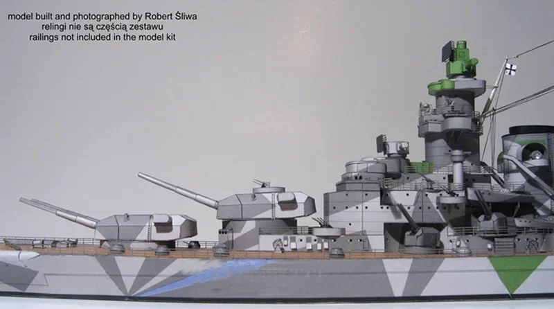 1:400 Mastelis Vokietija H-39 Hindenburgo klasės karo laivas 3D popieriaus modelio rinkinys Rankų darbo žaislas 