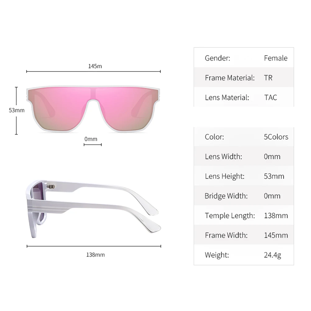Swanwick poliarizuoti akiniai nuo saulės vyrams TR90 vientisi kvadratiniai akiniai nuo saulės moterims UV400 unisex mėlynai rožinis veidrodis vasaros stilius Nuotrauka 5