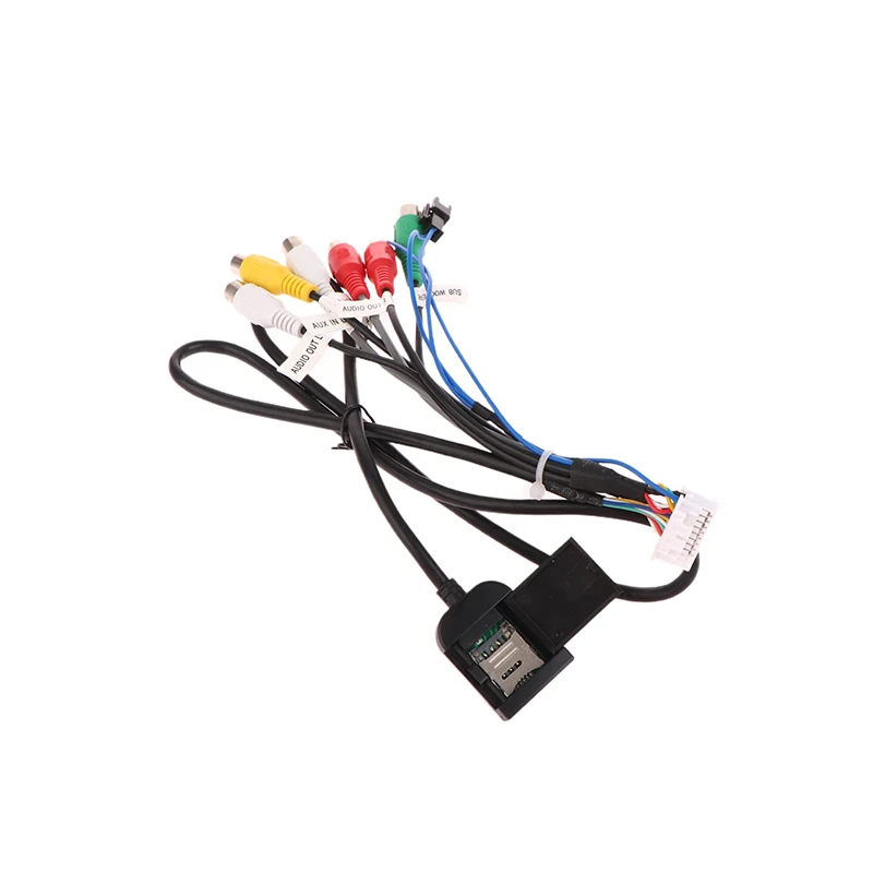 automobilinis stereofoninis radijo kabelis 20 kontaktų kištukas RCA išvestis AUX laidų pynės laidų jungtis su ventiliatoriaus antrašte ZHANGXUN Android navigacijai Nuotrauka 3