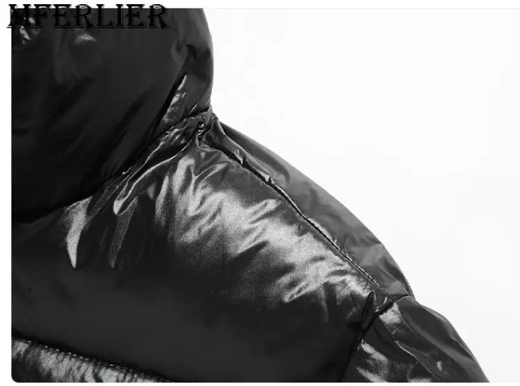 Naujos juodos spalvos vyriški medvilniniai drabužiai trumpi jaunystės vyriški poros švarkai su gobtuvu sutirštinti šilti žieminiai drabužiai 4xl 5XL 6XL Nuotrauka 2