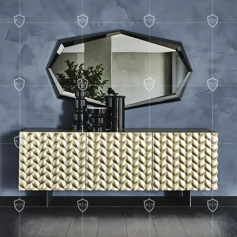 Light Luxury Post-Modern Entrance Cabinet Storage Locker Designer Model TV Bench for Bedroom High-End Nuotrauka 4