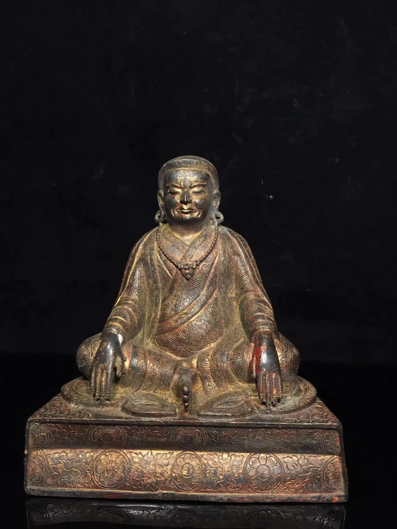 Old Qing Dyansty Tibet vario Shang shi Budos statula Nuotrauka 0