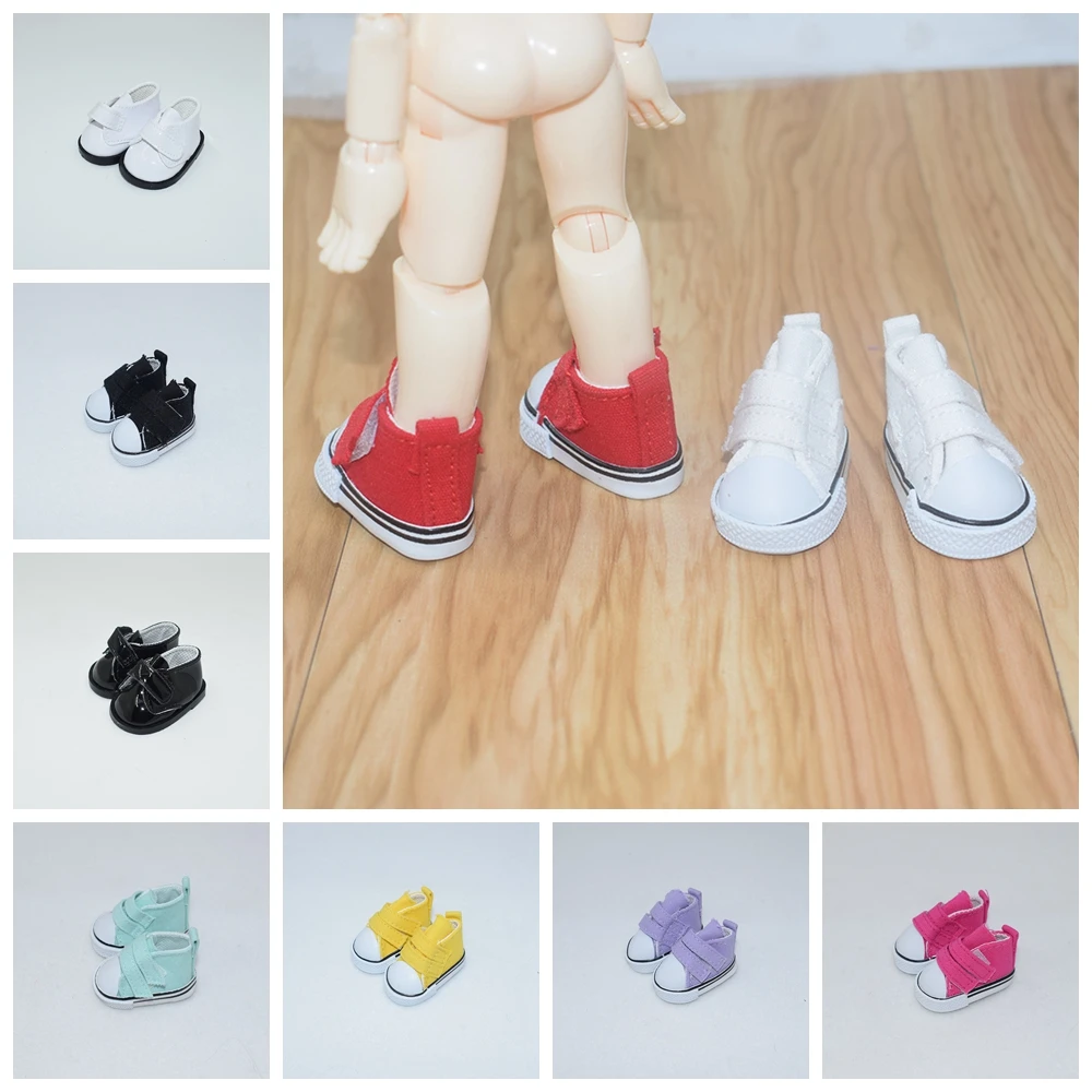1 Pora drobinių batų BJD Doll Fashion Mini žaisliniai batai Sportbačiai Lėlių batai rusiškiems lėlių priedams Aukštos kokybės 5cm Nuotrauka 0