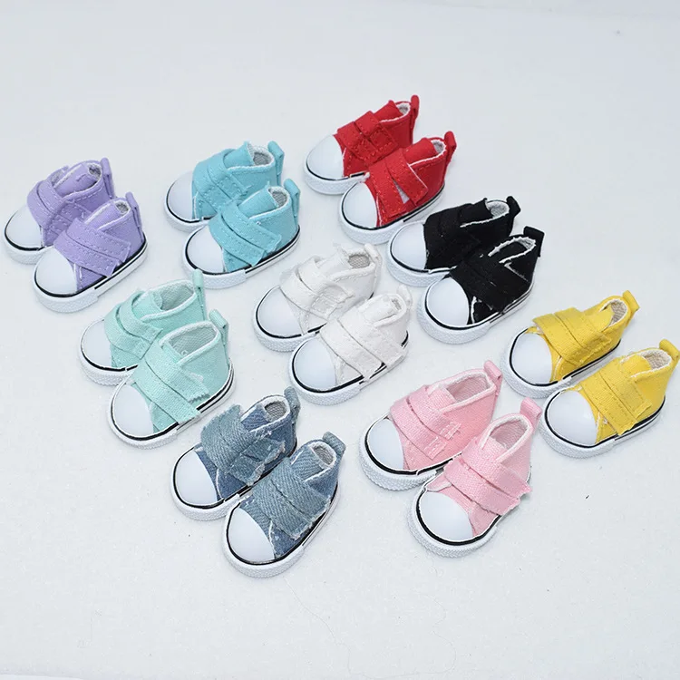1 Pora drobinių batų BJD Doll Fashion Mini žaisliniai batai Sportbačiai Lėlių batai rusiškiems lėlių priedams Aukštos kokybės 5cm Nuotrauka 1