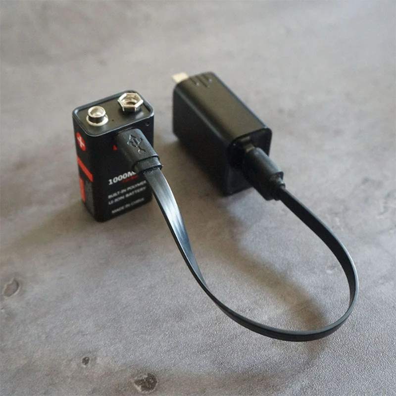 Profesionalus 9 voltų Li-ion 1000mah Mikro USB 6f22 įkraunamas Nuotrauka 2