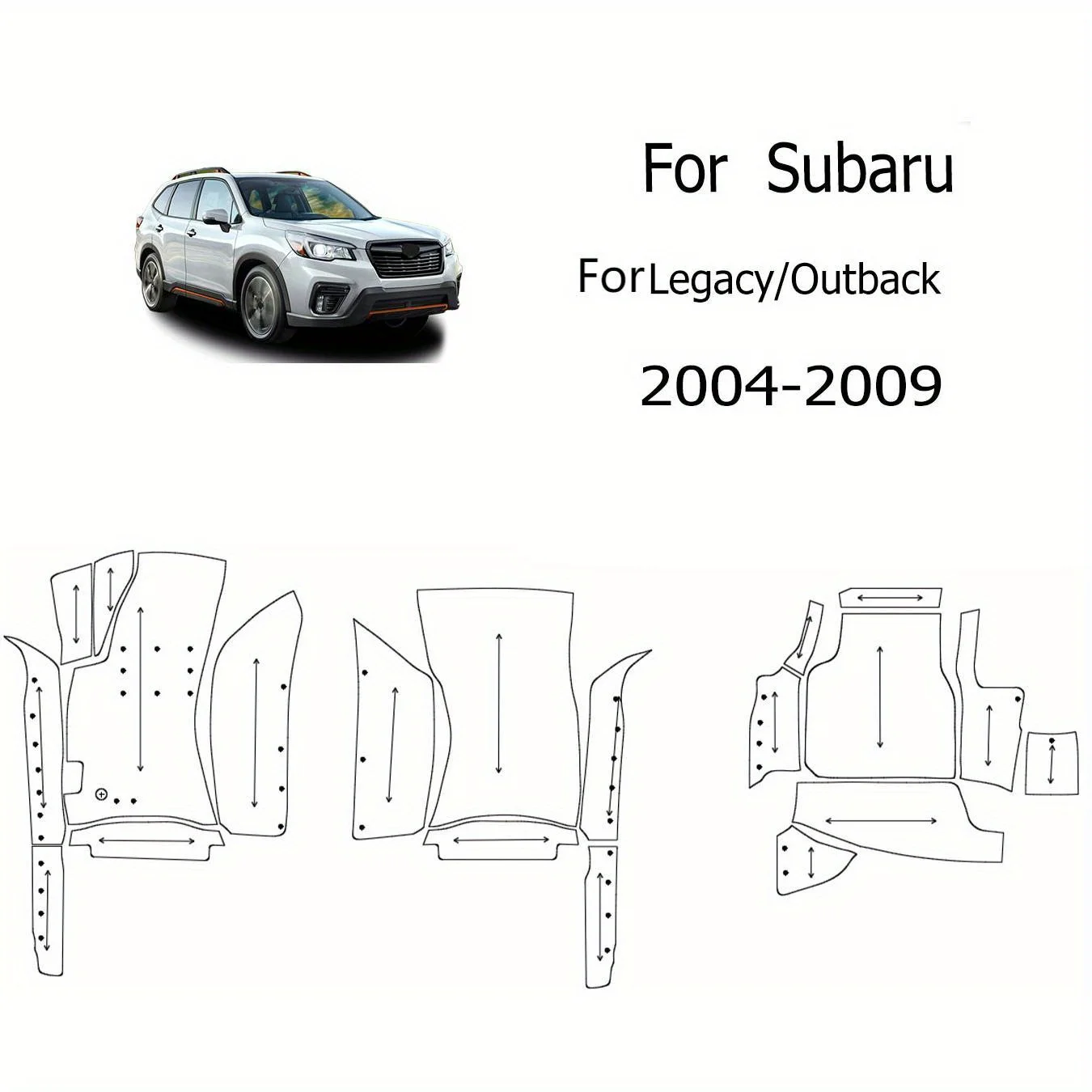TEGART 【LHD】For Subaru For Legacy/Outback 2004-2009 Trijų sluoksnių PVC stereo pilnas dangtelis Neslystantys automobilių kilimėliai Grindys Automobilių priedai Nuotrauka 1