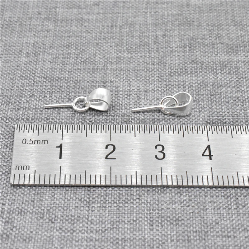 10vnt 925 svarų sterlingų sidabro paprasto užstato lašų su akių segtuku papuošalų gamybai 10x0.7mm Nuotrauka 1