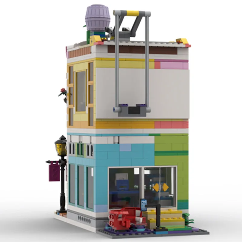 Moc Building Bricks City Street View Modelis Bendruomenės centras Technologijos moduliniai blokai Dovanos Žaislai vaikams 