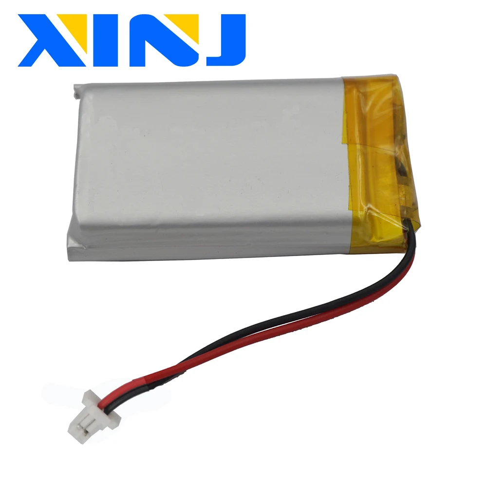 XINJ 10pcs 3.7V 850mAh 2pin JST-PH 1.0mm Polymer Li Lithium Battery Lipo Cell 802540 Fotoaparatui PDA navigacija GPS Bluetooth Nuotrauka 2