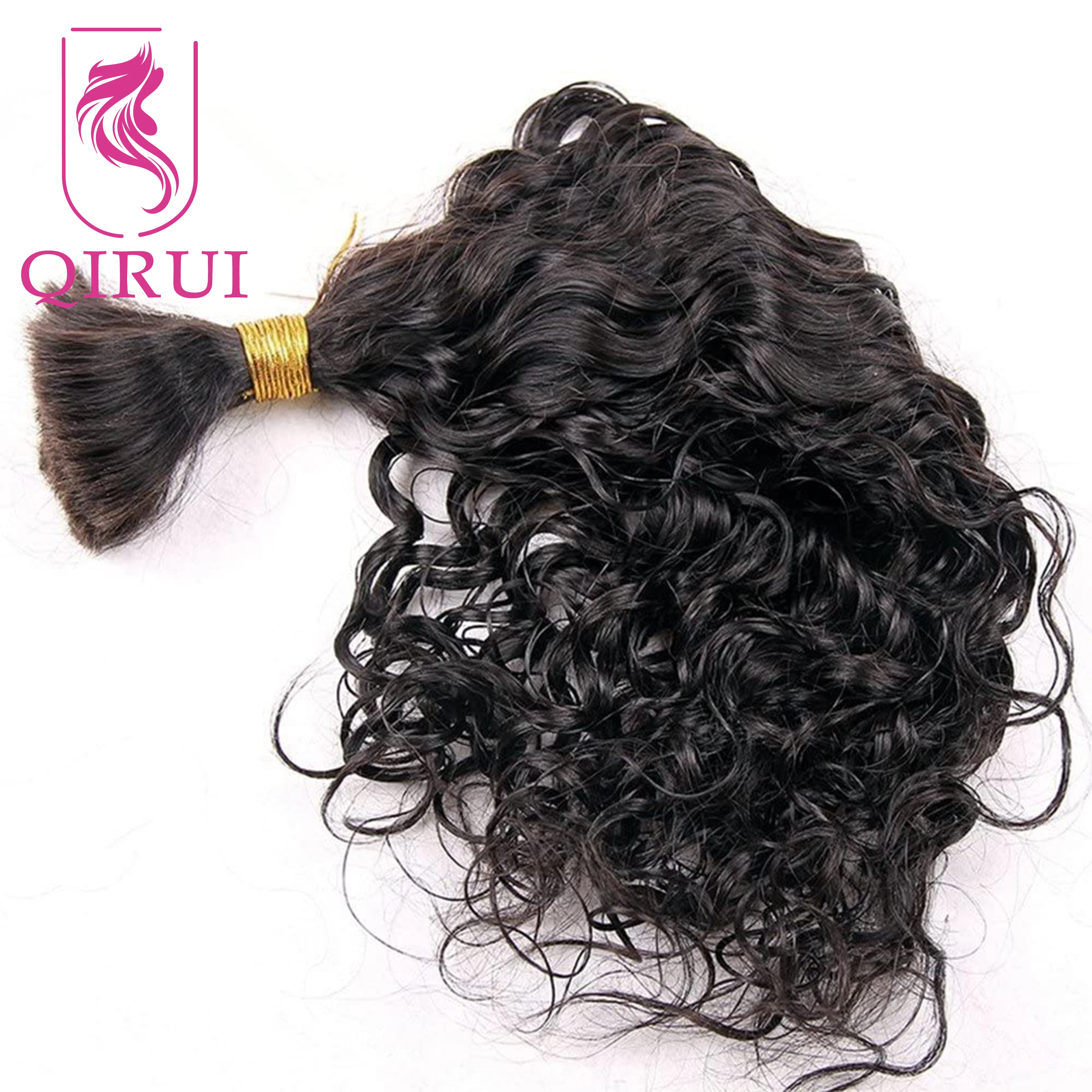 Water Wave Human Hair Bulk for Byning Brazil Remy Hair No Weft Bulk Hair Complete To Bottom Extensions 8-30inch Nuotrauka 2