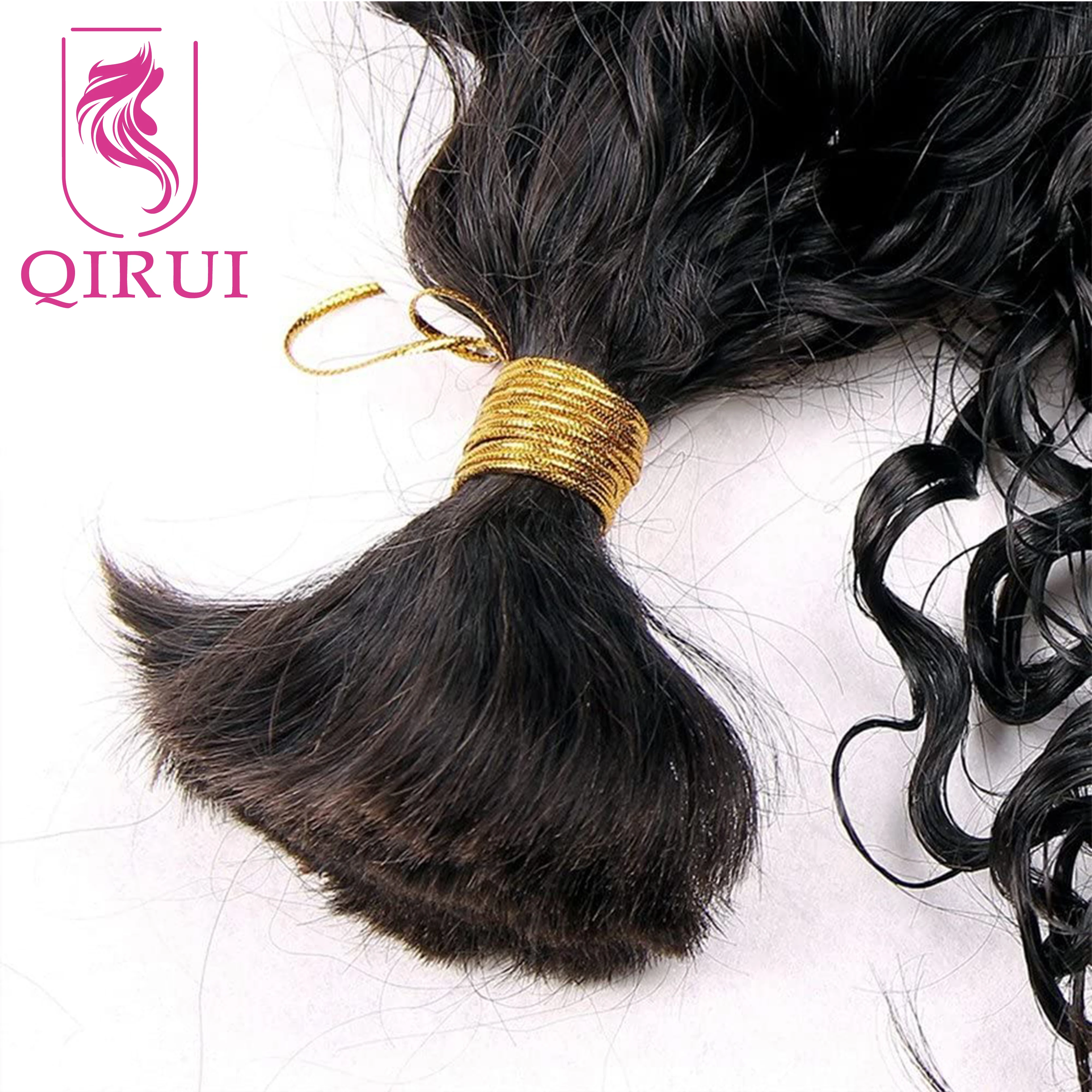 Water Wave Human Hair Bulk for Byning Brazil Remy Hair No Weft Bulk Hair Complete To Bottom Extensions 8-30inch Nuotrauka 3
