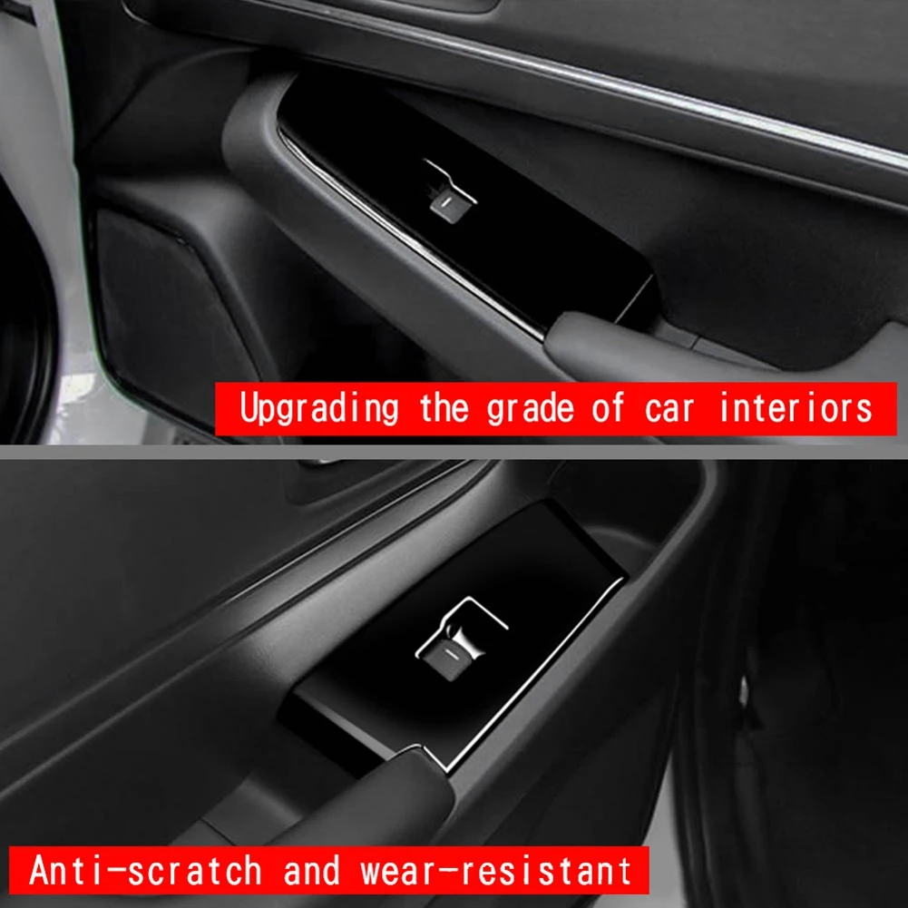 Automobilis Blizgus juodas lango stiklo pakėlimo mygtukas Jungiklio dangtelio apdaila Durų porankių skydelis Honda HRV HR-V Vezel 2021 2022 LHD Nuotrauka 4