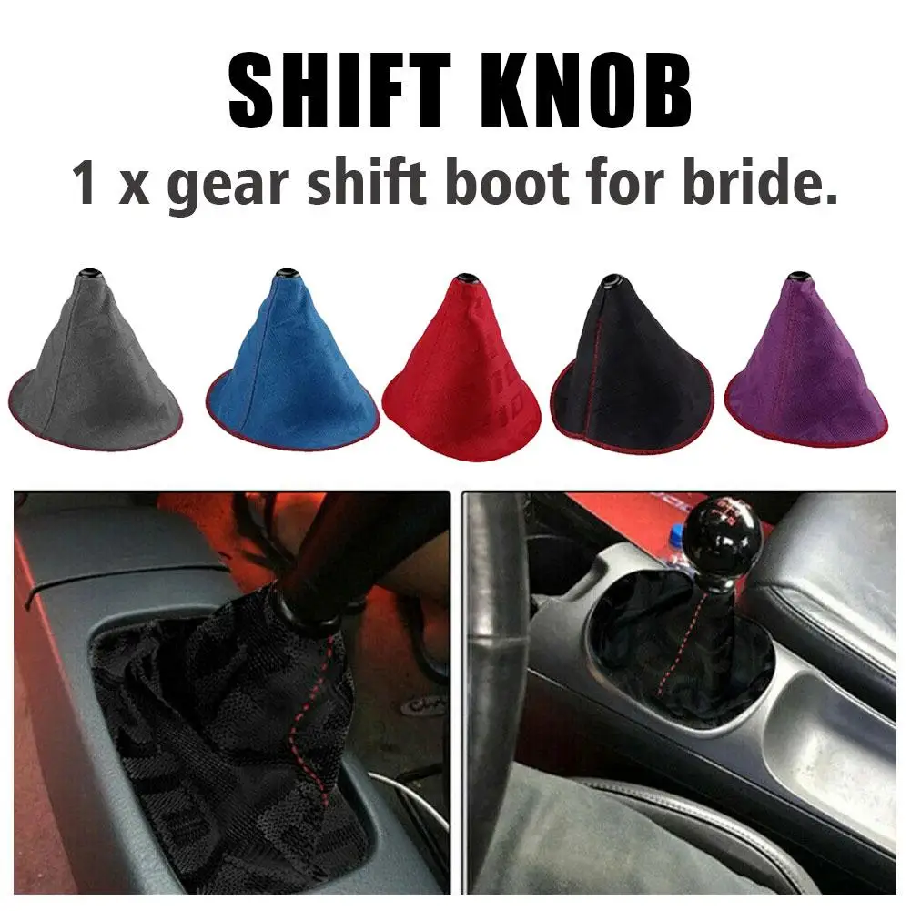 Universal Style Bride Hyper Fabric Shift Knob Boot Auto Cover Accessories Lever Inter Collars Shifter K9U6 Nuotrauka 2