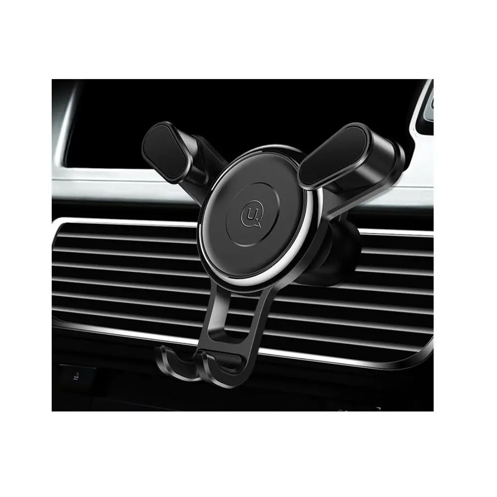 skirta Gionee M15 (2021) Rotaable Triangle Car Air Vent telefono laikiklio stovas - juodas Nuotrauka 3