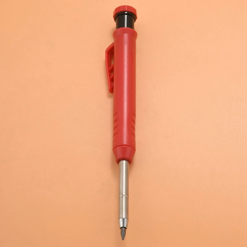 Deep Hole Marker Premium mechaninis pieštuko žymeklis su integruotu galąstuvu-medienai, metalui, akmeniui I gręžimo skylės žymeklis Nuotrauka 4