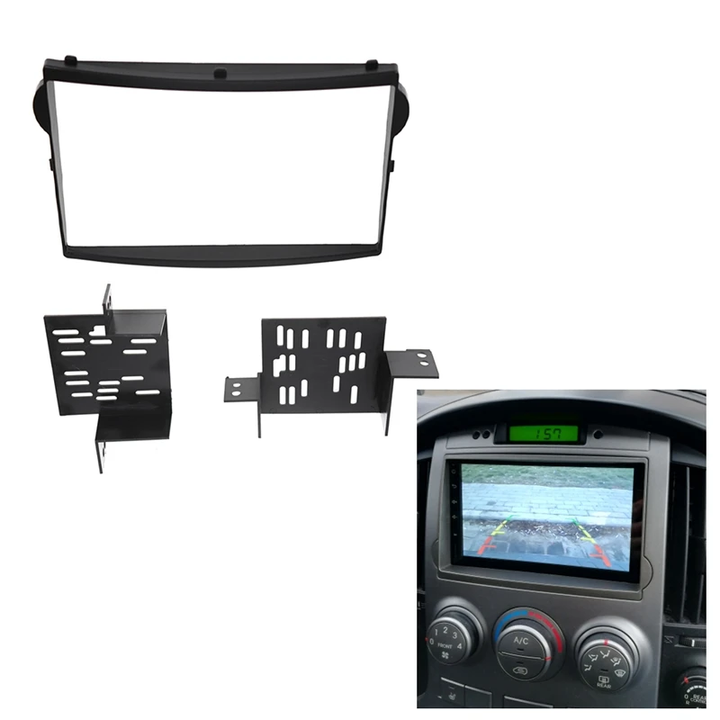 2Din Car Radio Fascia, skirta Hyundai Starex/H1 DVD stereofoninio rėmo plokštės adapterio montavimo prietaisų skydelio montavimo rėmelio apdailos rinkinys Nuotrauka 1