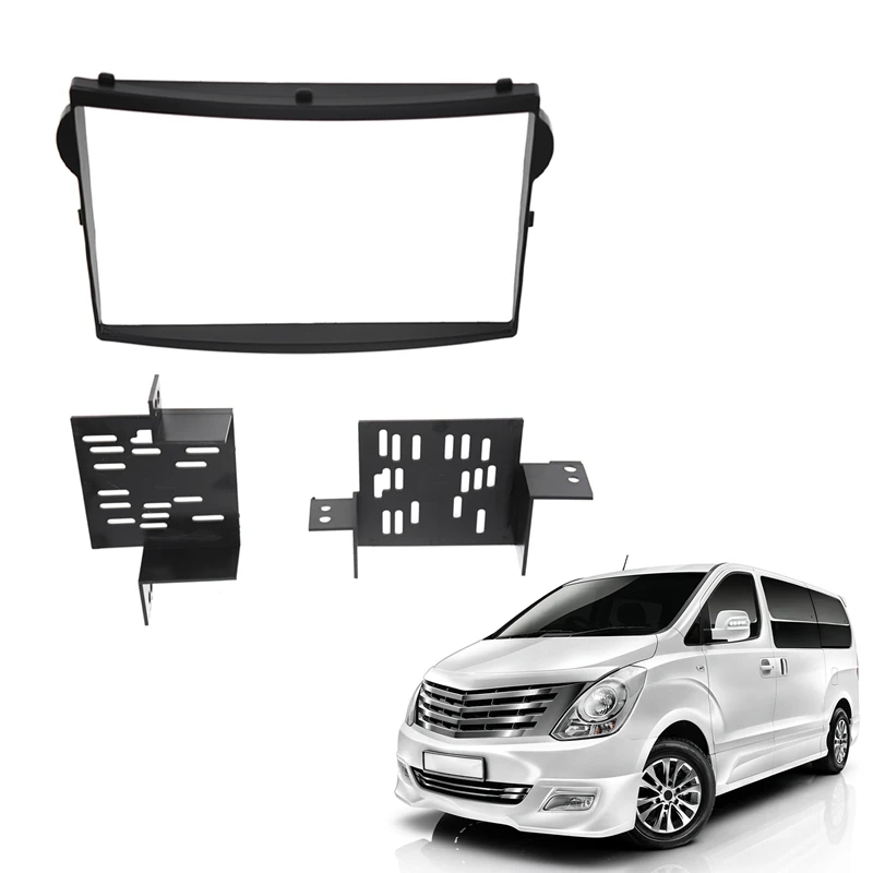 2Din Car Radio Fascia, skirta Hyundai Starex/H1 DVD stereofoninio rėmo plokštės adapterio montavimo prietaisų skydelio montavimo rėmelio apdailos rinkinys Nuotrauka 3