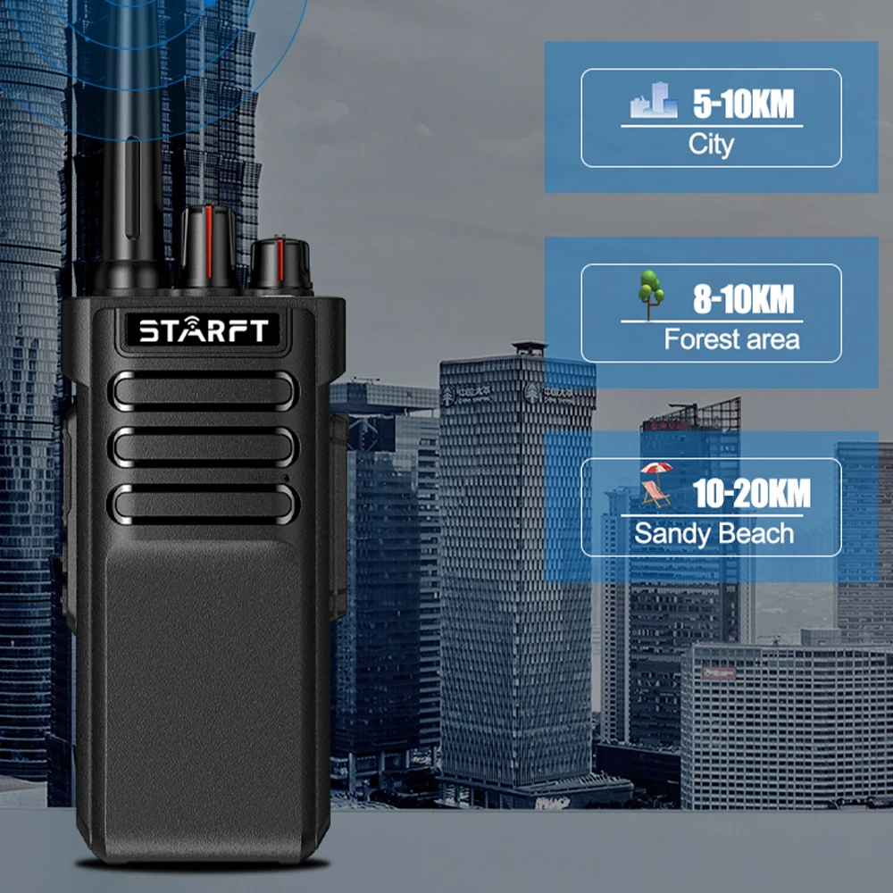 Starft CD-A8 vhf uhf dual band IP67 vandeniui atsparūs radijo imtuvai skaitmeninis saugumas comunicador wakie talkie ilgo nuotolio radijas Nuotrauka 4