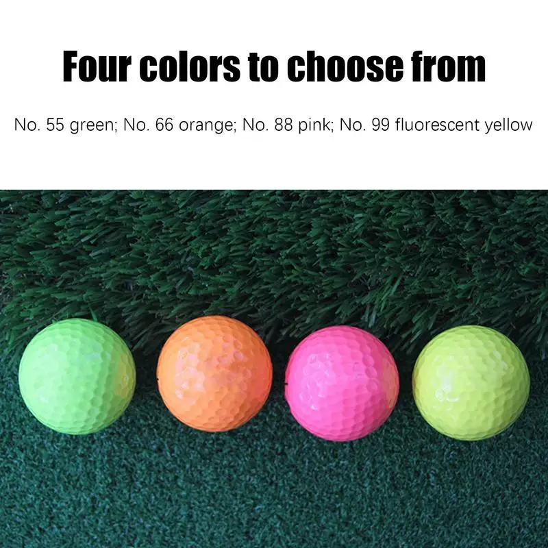  Ilgo nuotolio golfo kamuoliukas 12vnt Dvigubo sluoksnio spalvingi treniruočių golfo kamuoliukai Aukšto standartinio dizaino treniruočių įrankis golfui Nuotrauka 1