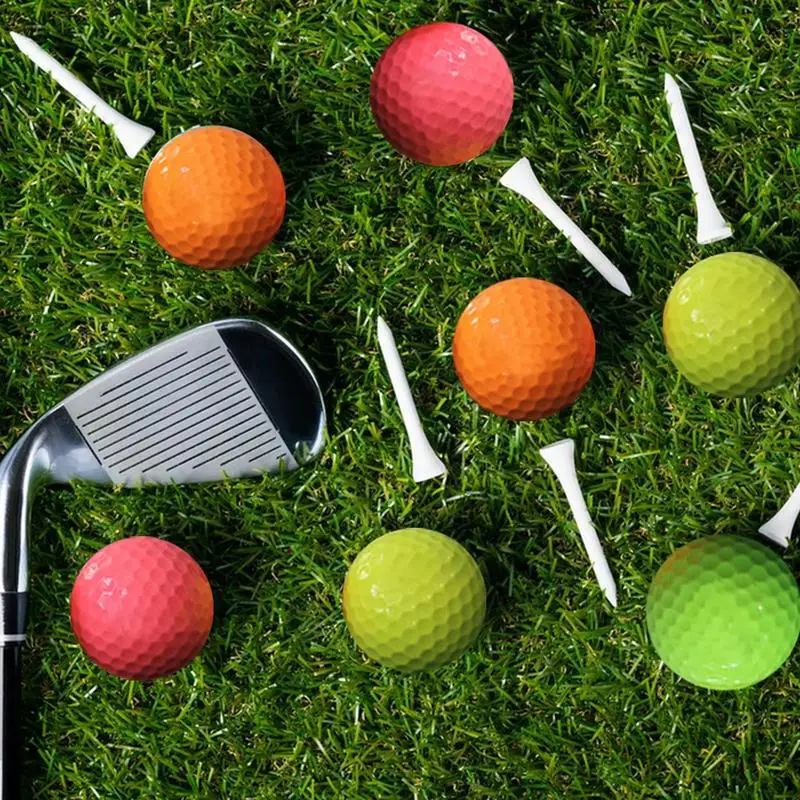  Ilgo nuotolio golfo kamuoliukas 12vnt Dvigubo sluoksnio spalvingi treniruočių golfo kamuoliukai Aukšto standartinio dizaino treniruočių įrankis golfui Nuotrauka 4
