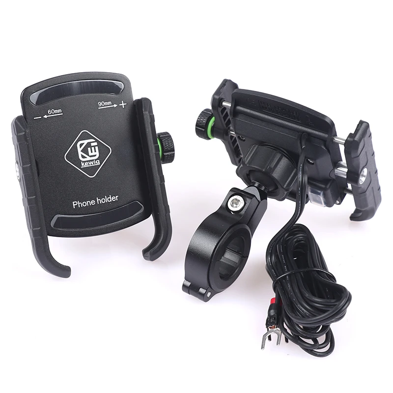 1 vnt aliuminio motociklo dviračio telefono laikiklio stovas skirtas 3-7.0 colių mobiliojo telefono galinio vaizdo mobiliojo telefono laikikliui Palaikymas USB įkrovimas Nuotrauka 0