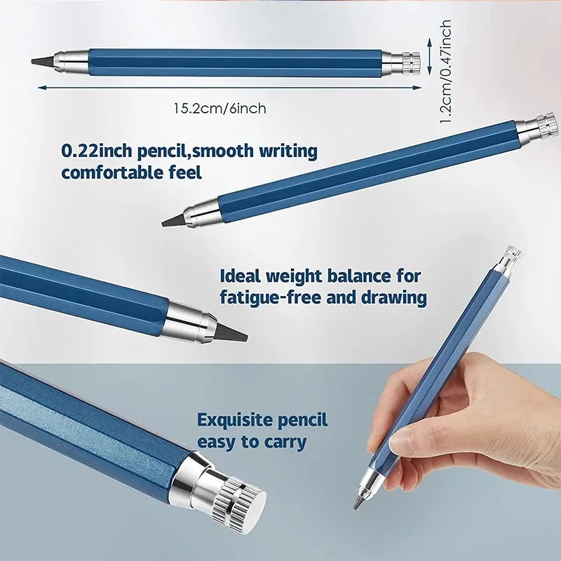 5.6mm metalinių strypų mechaninis pieštukas yra specialiai sukurtas mechaniniams darbuotojams piešti ir eskizuoti rankomis Nuotrauka 2