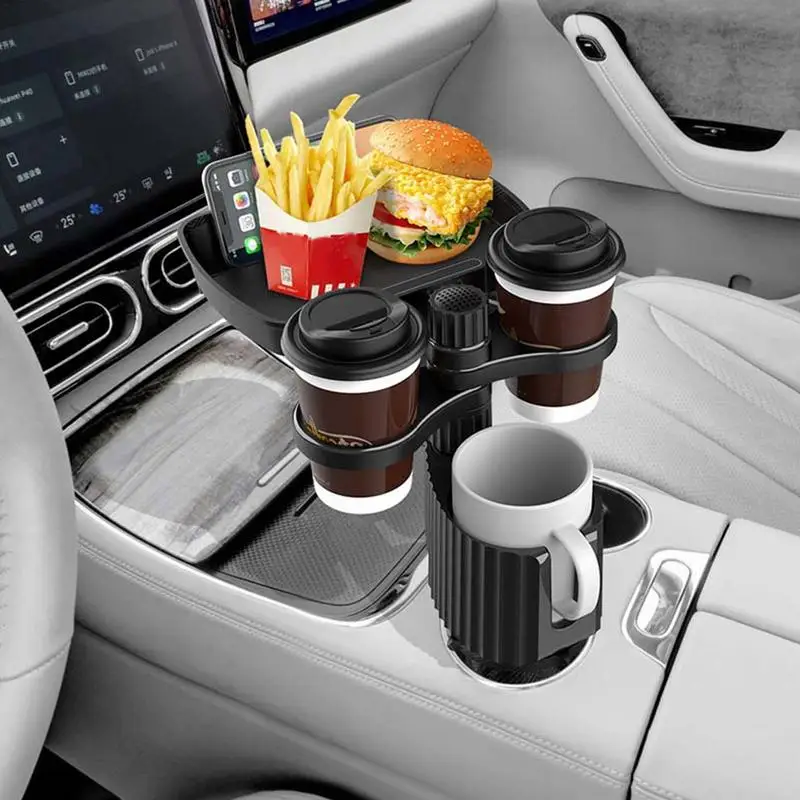 automobilinis puodelio laikiklis su pasukamu pagrindu 360 laipsnių reguliuojamas automobilinis puodelio laikiklis Maisto dėklas Organizuotas gėrimų laikiklis automobilių prieigoms Nuotrauka 1