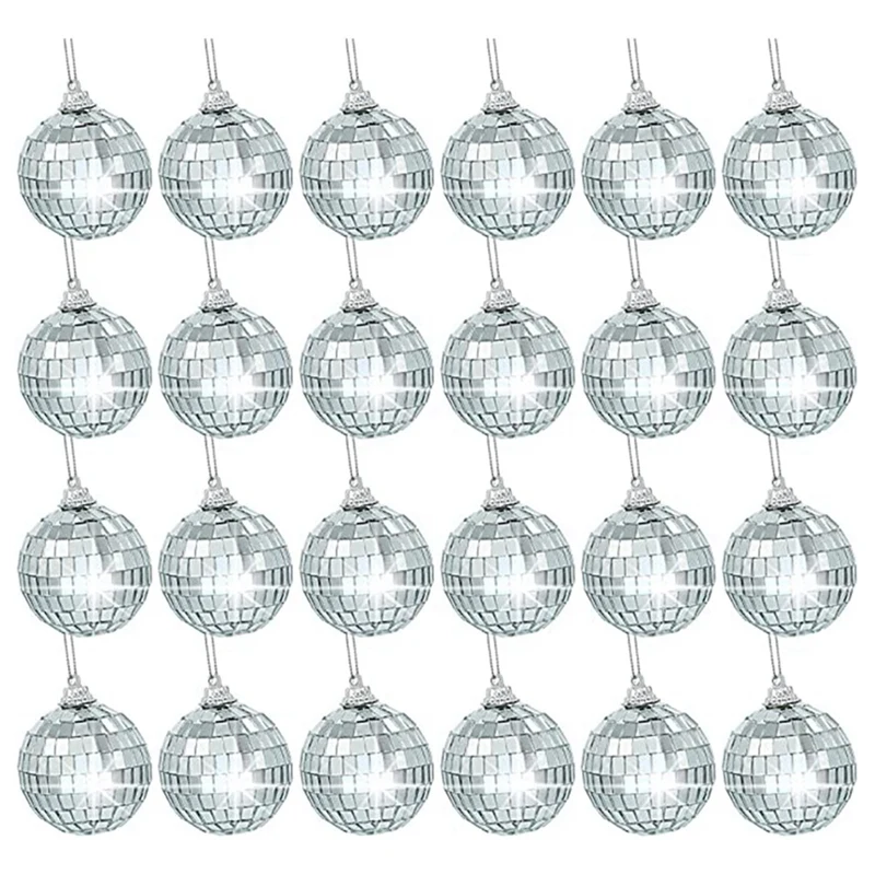 Disco Ball Ornaments Sidabriniai veidrodiniai kamuoliukai vestuvių vakarėlio dekoravimui Nuotrauka 5