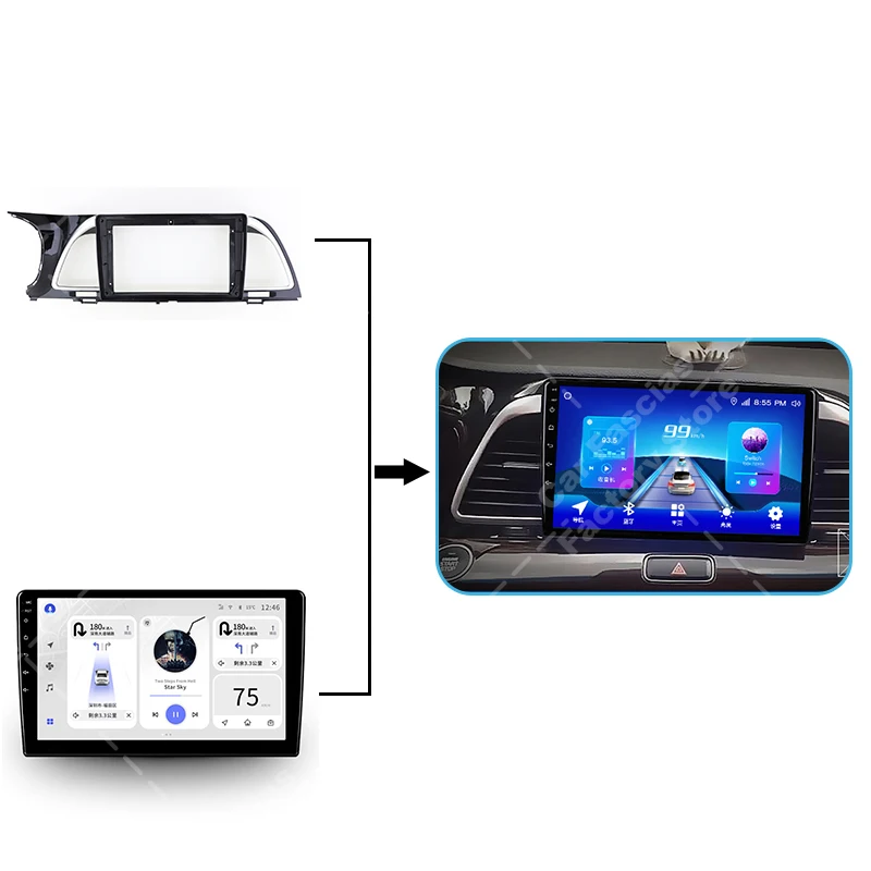 9 colių automobilių radijo fascijos KIA Kia K4 2014-2019 Automatinis stereo diegimas 2 Din Panel Dash Frame DVD GPS Mp5 Android grotuvas Nuotrauka 1