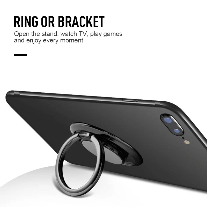 1~5PCS Universalus pirštų žiedų laikiklis Stovo rankena mobiliojo telefono automobilio magnetiniam laikikliui 360 laipsnių besisukantis telefono galinis lipdukų kilimėlis Nuotrauka 3